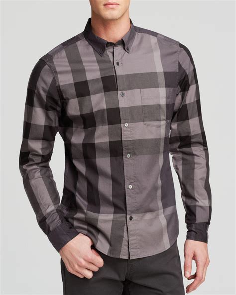 burberry london gray button down|Burberry button up men's cheap.